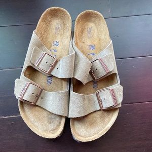 Birkenstock Taupe Softbed size 38